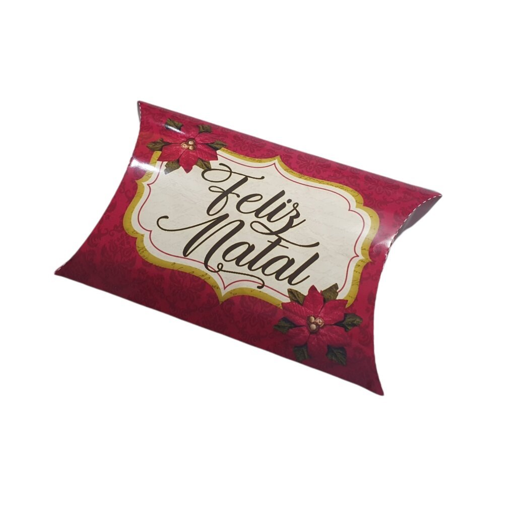 Caixa de Presente em papel fotográfico. Tema de Natal. Lembrancinhas personalizadas-Esquenta Black Friday 2021