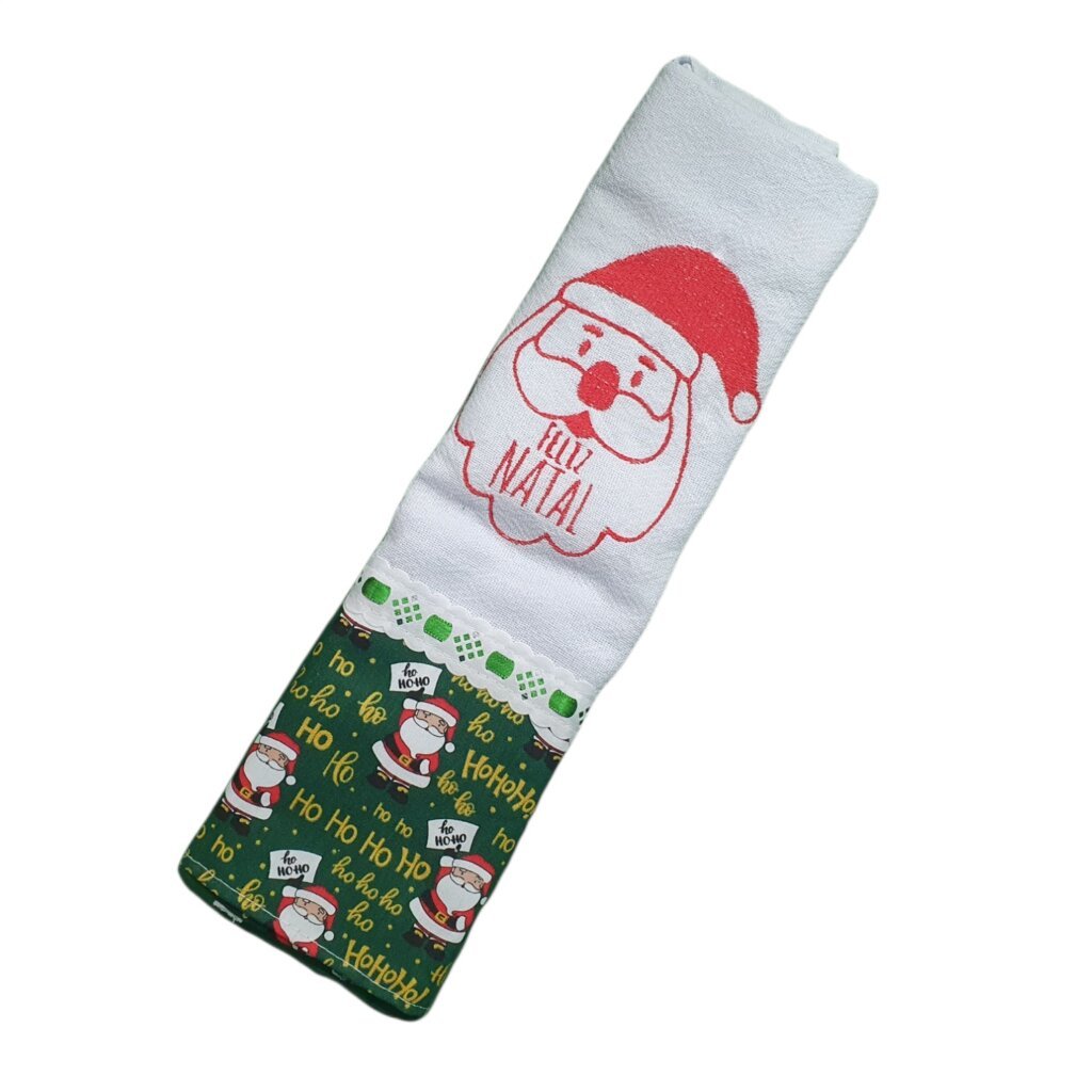 Pano de Prato ou de mão tema Papai Noel Lembrancinhas personalizadas-Esquenta Black Friday 2021