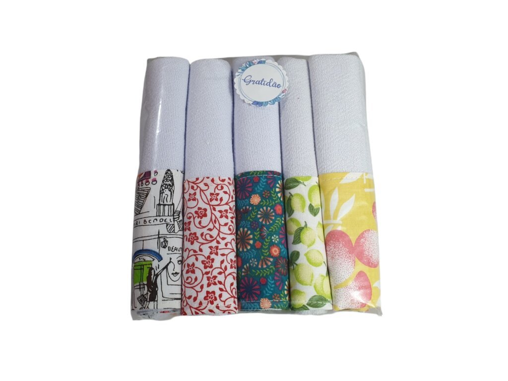 Pano de prato ou de mão. Kit com Estampas variadas. Lembrancinhas personalizadas-Esquenta Black Friday 2021
