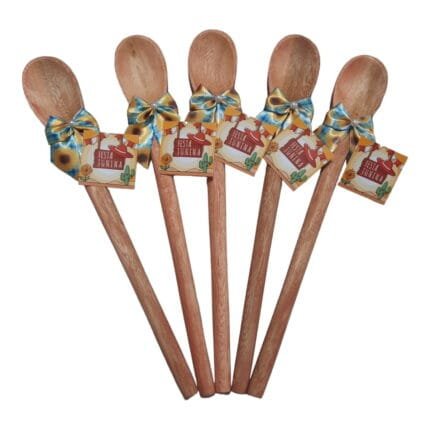 Lembrancinha Junina de Girassol Colher de Pau 26cm