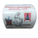 papel higienico decorado de pascoa com frase engraçada