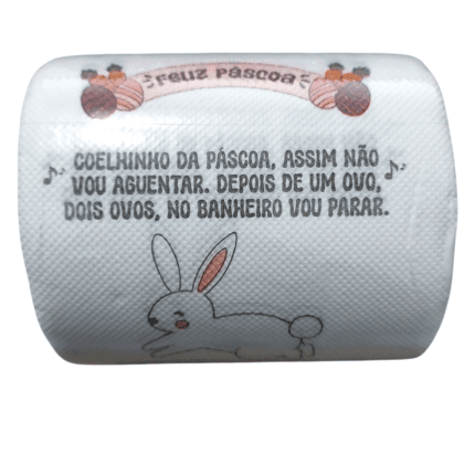 papel higienico decorado de pascoa com frase engraçada