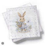 kit 20 guardanapos decorados de pascoa jardim do coelhinho 25x25