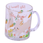 lembrancinha de pascoa caneca de vidro 330ml kit coelhinho