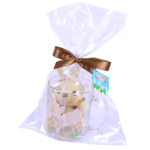 lembrancinha de pascoa caneca de vidro 330ml kit coelhinho