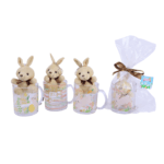 lembrancinha de pascoa caneca de vidro 330ml kit coelhinho