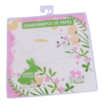 guardanapo de pascoa kit 10 decorados jardim do coelhinho