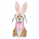 decoracao de pascoa rustica cachorrinho de palha 30cm