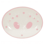 porta sabonete ceramica rosa pezinhos coelho pascoa oval