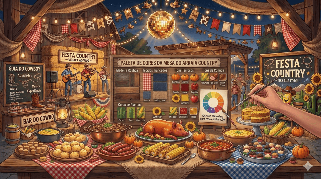 mesa principal decorada para festa temática