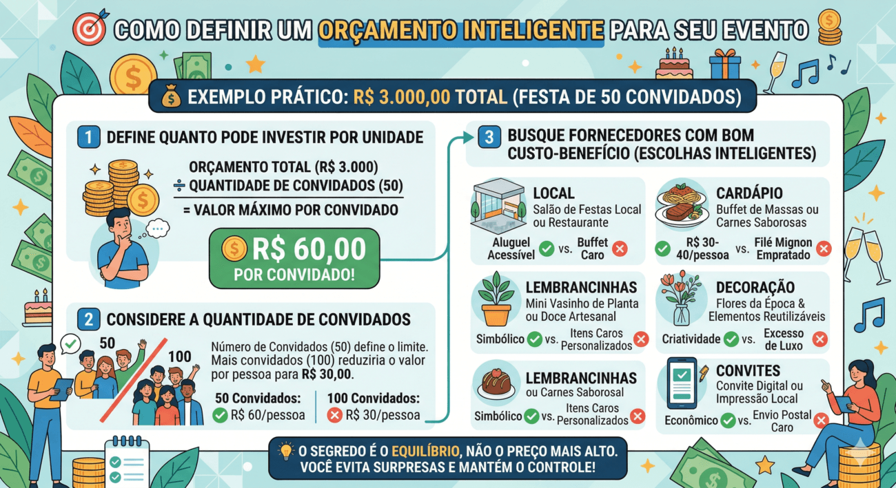 COMO DEFINIR UM ORÇAMENTO INTELIGENTE PARA O SEU EVENTO