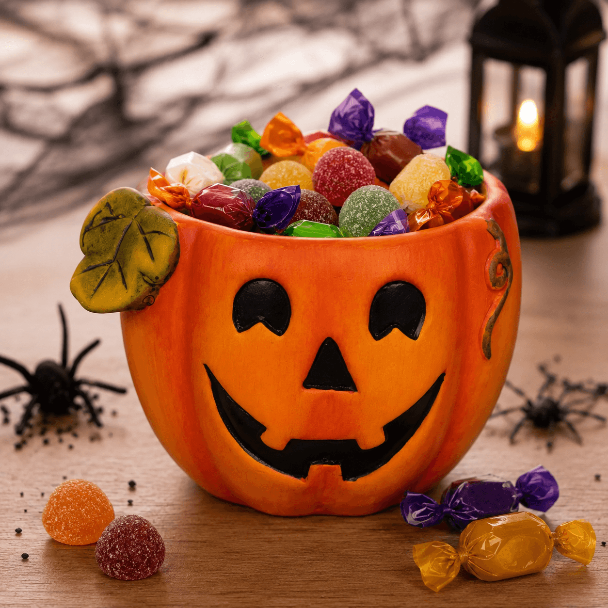Vaso Decorativo Halloween Abóbora Cerâmica Vaso decorativo de Halloween em formato de abóbora feito em cerâmica pintada à mão.