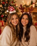 Modelos leves, confortáveis e charmosos para adultos e crianças usarem em festas, fotos e comemorações natalinas.