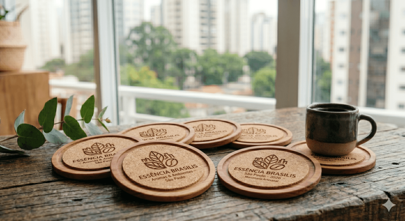 PORTA COPOS COM GRAVAÇÃO PARA LEMBRANCINHAS DE EMPRESAS