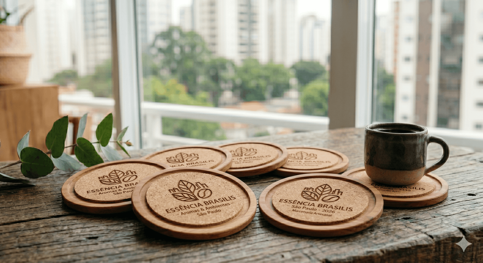 PORTA COPOS COM GRAVAÇÃO PARA LEMBRANCINHA DE EMPRESA