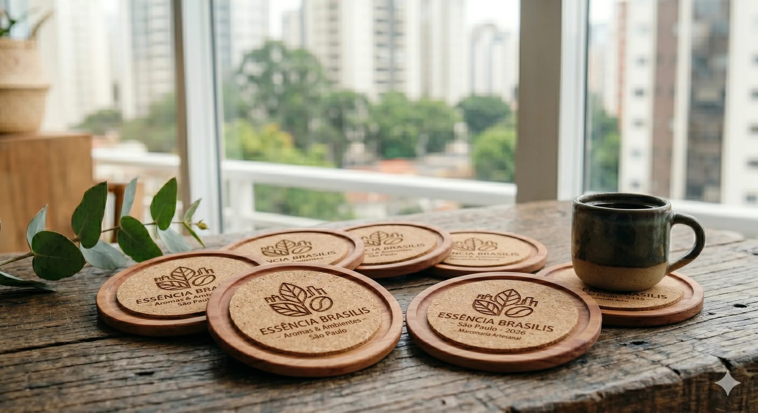 PORTA COPOS COM GRAVAÇÃO PARA LEMBRANCINHA DE EMPRESA
