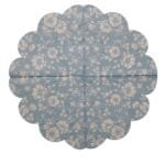 Kit de guardanapos florais tamanho 33x33 cm com acabamento refinado para decoração de mesa.