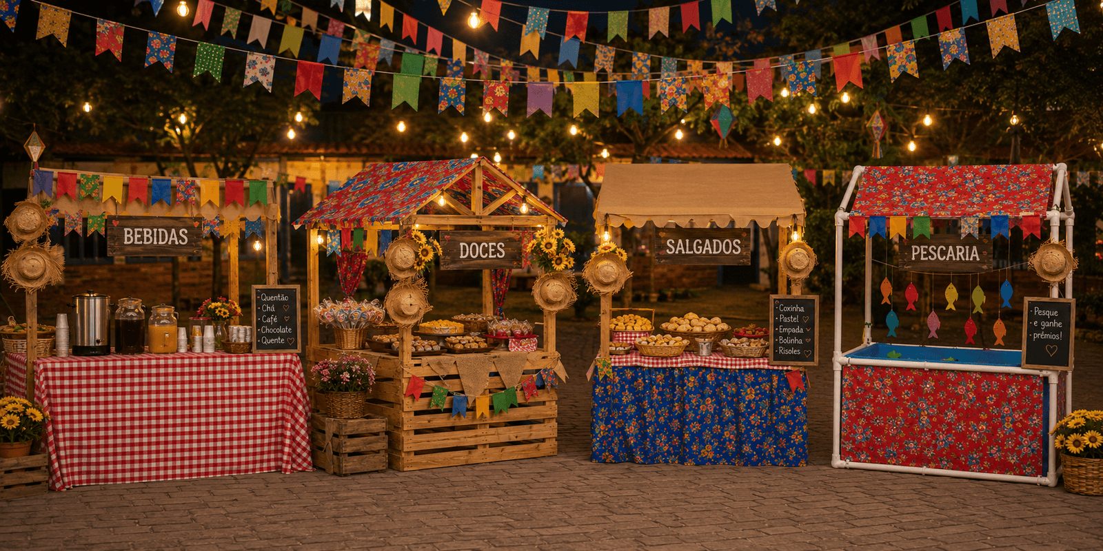 Como fazer barraquinhas de festa junina criativas com baixo custo e materiais simples