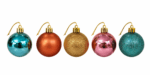 Bolas natalinas produzidas em plástico resistente, com acabamento brilhante, fosco e glitter para criar uma decoração elegante e moderna.