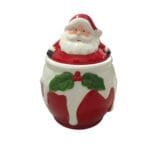 Pote Natalino de Cerâmica Papai Noel Gingerbread Ursinho e Presente para Decoração de Natal - Imagem 17