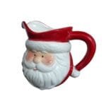 Jarra decorativa de Natal modelo Gingerbread em cerâmica, ideal para mesa posta, cantinho do café e decoração natalina.