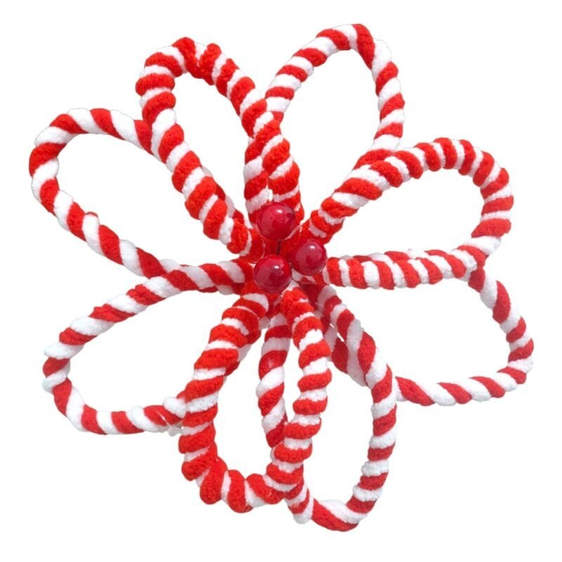 Pick decorativo de Natal Gingerbread em pelúcia com haste aramada para decorar árvores, guirlandas e arranjos natalinos.