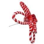Pick decorativo de Natal Gingerbread em pelúcia com haste aramada para decorar árvores, guirlandas e arranjos natalinos.