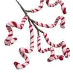 Pick decorativo Gingerbread Candy Color em pelúcia, ideal para criar uma decoração natalina elegante, delicada e cheia de charme em árvores e ambientes festivos.