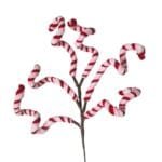Pick decorativo Gingerbread Candy Color em pelúcia, ideal para criar uma decoração natalina elegante, delicada e cheia de charme em árvores e ambientes festivos.