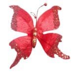 Flor de Natal Vermelho Vinho Marsala Poinsétia Luxo em Veludo e Glitter para Árvore de Natal - Imagem 10