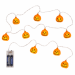 Iluminação decorativa em LED com diversos modelos de Halloween, criando um ambiente criativo, divertido e cheio de personalidade para o Dia das Bruxas.