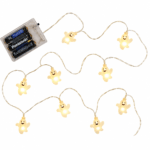 Fio de fada com LEDs de baixo consumo e pingentes decorativos de Halloween, ideal para decorar ambientes internos e eventos temáticos.