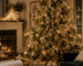 Decoração natalina elegante com cristais transparentes, ornamentos em vidro, dourado fosco, velas e detalhes sofisticados para o Natal 2026.
