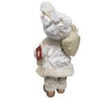 Papai Noel musical de 45 cm com movimento de cabeça, acionamento por chave de corda e roupas em tecidos premium para decoração natalina.