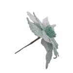 Flor Poinsétia Verde Decorativa para Árvore de Natal Diversos Tamanhos - Imagem 5