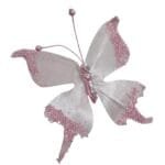 Flor de Natal Rosa Rose Gold Poinsétia Luxo em Veludo e Glitter para Árvore de Natal - Imagem 3