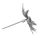 Flor Poinsétia prateada com efeito nevado para decorar árvores de Natal e criar uma composição sofisticada, elegante e iluminada.
