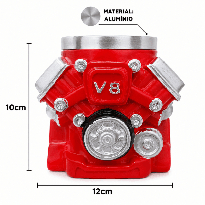 Caneca temática para presentear apaixonados por carros, mecânica, motores, automobilismo e itens automotivos diferenciados.