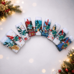 Pano de prato natalino em algodão, com estampa especial da Coleção Natal 2026, ideal para presentear convidados, amigos e familiares.