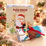 Pano de Prato Natalino Kit 4 Peças Algodão Natal 2026 - Imagem 6