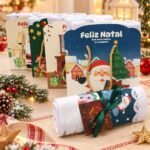 Pano de Prato Natalino Kit 4 Peças Algodão Natal 2026 - Imagem 9