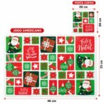 Modelos Presentes e Noel, com estampas coloridas e elementos clássicos do Natal, mostrando as opções disponíveis para diferentes estilos de decoração.