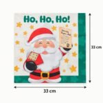 Guardanapo Natalino Gingerbread ou Papai Noel Dupla Estampa 33x33cm - Imagem 5